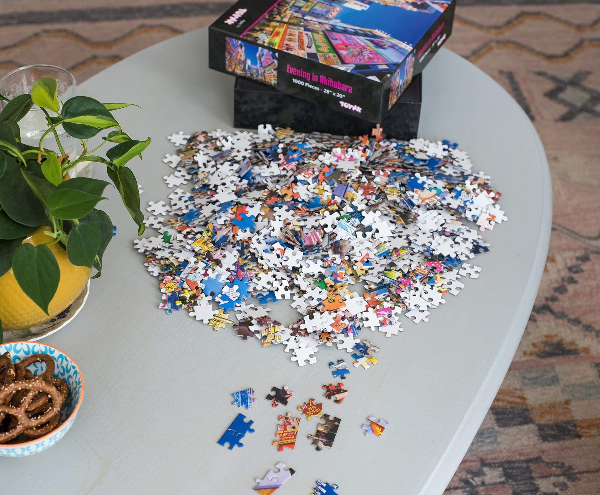 Evening in Akihabara, Japan Puzzle for Adults and Kids | Difficult 1000 Piece Jigsaw Puzzle Toy | Fun Quarantine Gift | Interactive Brain Teaser