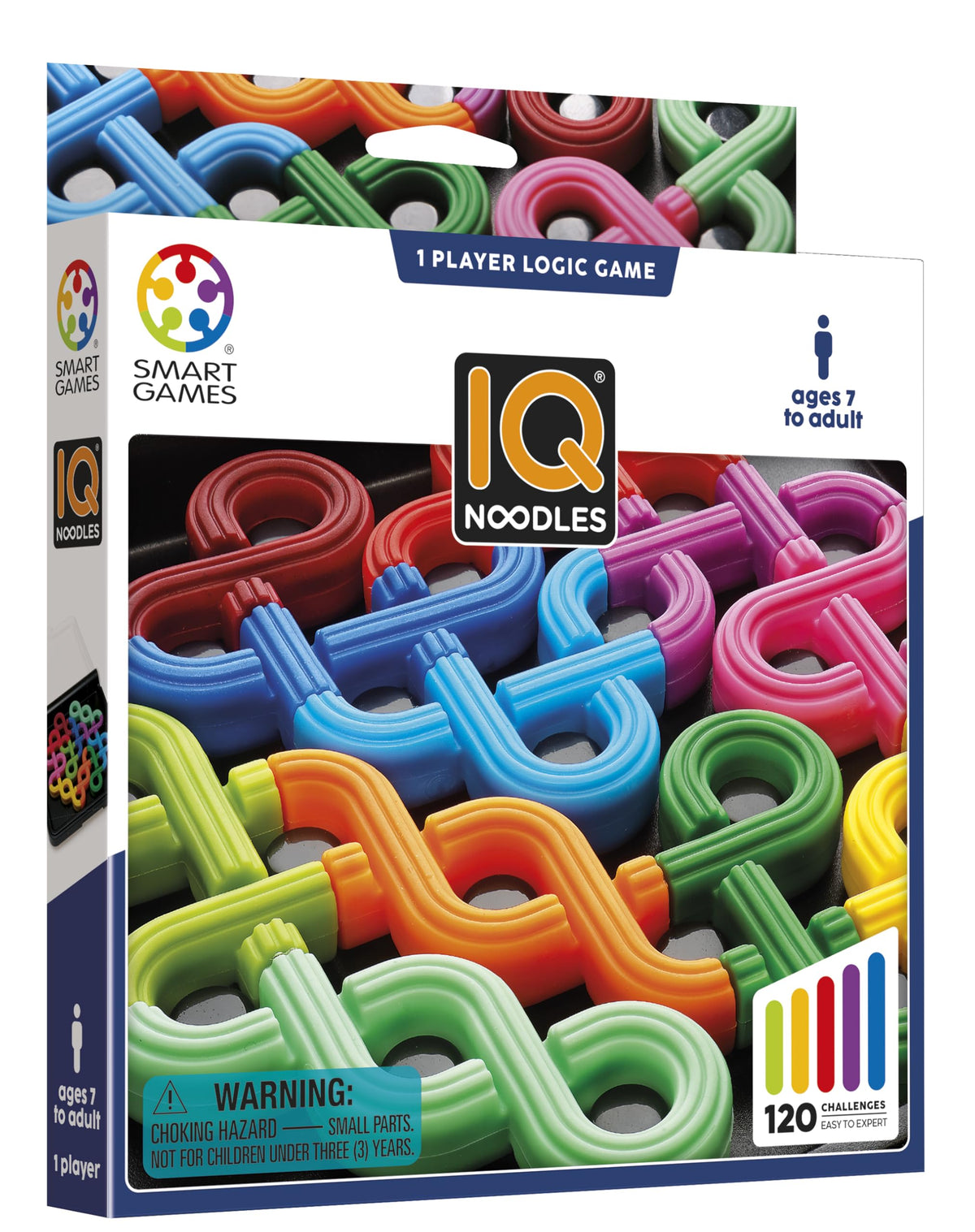 SmartGames IQ Noodles - Soft-Touch Noodle Travel Puzzle Brain Teaser, 7+