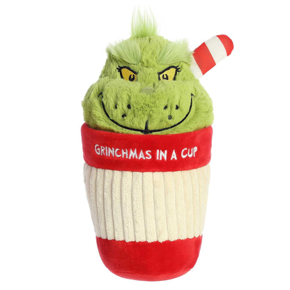 Aurora® Festive Dr. Seuss™ Grinchmas Cup Stuffed Animal - Officially Licensed Plush for Imaginative Play - Perfect for Kids and Adults - Multicolor 9