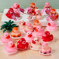 JOYIN 24 Pcs Valentine’s Day Gift Cards with Rubber Duck for Kids,Mini Rubber Duck Bath Toys for Classroom Exchange Prizes, Valentine Party Favors