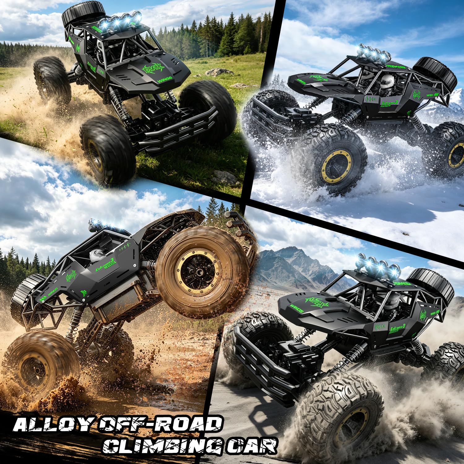 WIAORCHI 1:12 Scale RC Cars Remote Control Car, 4WD Off-Road Monster Truck