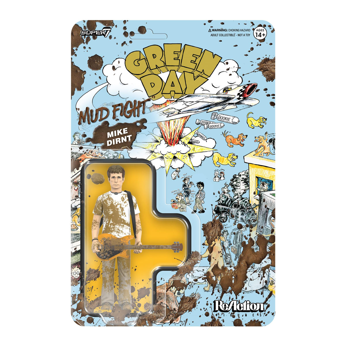 Super7 Green Day Reaction Figures Wave 01(Mud Fight)- Mike Dirnt