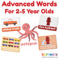 Advanced Flash Cards for Toddlers 3-5 Years - 101 Flashcards - Preschool Flash Cards - Kindergarten Flash Card for Kids - Toddler Learning