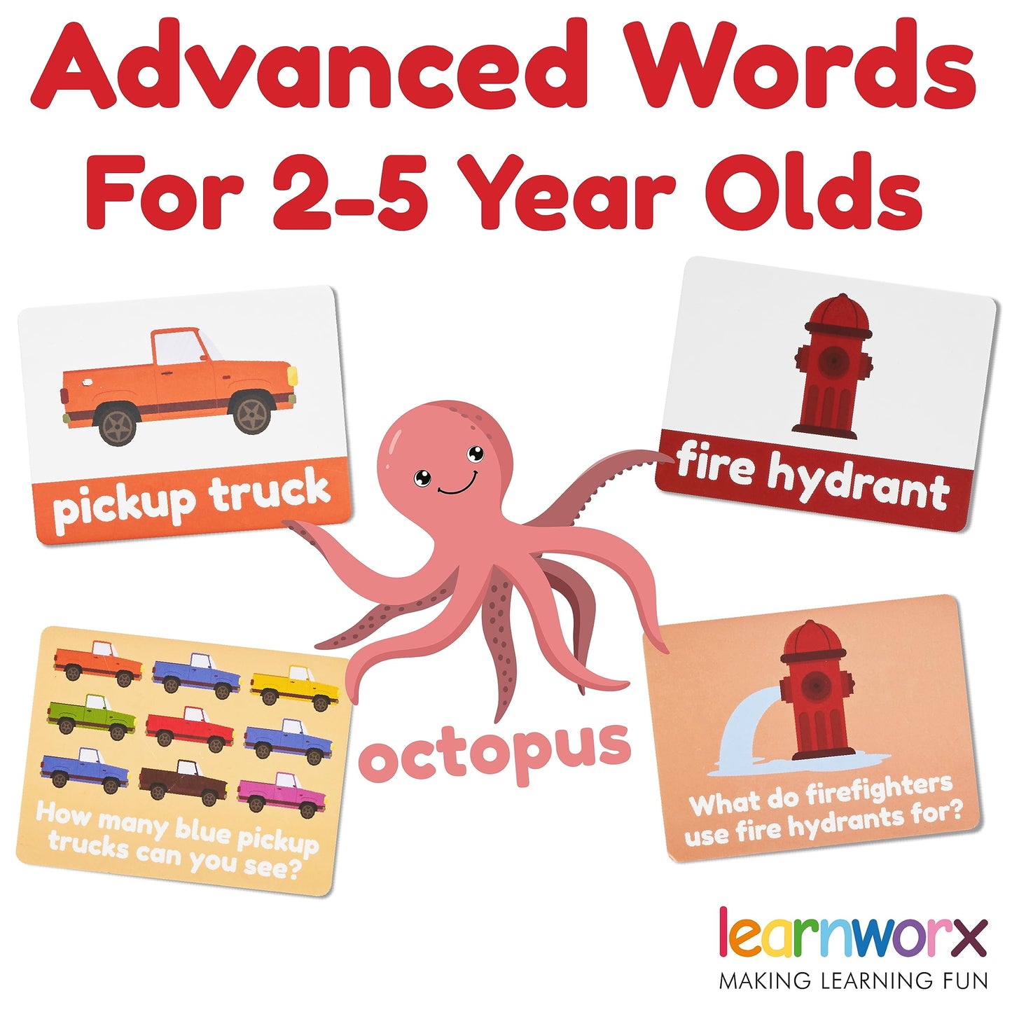 Advanced Flash Cards for Toddlers 3-5 Years - 101 Flashcards - Preschool Flash Cards - Kindergarten Flash Card for Kids - Toddler Learning