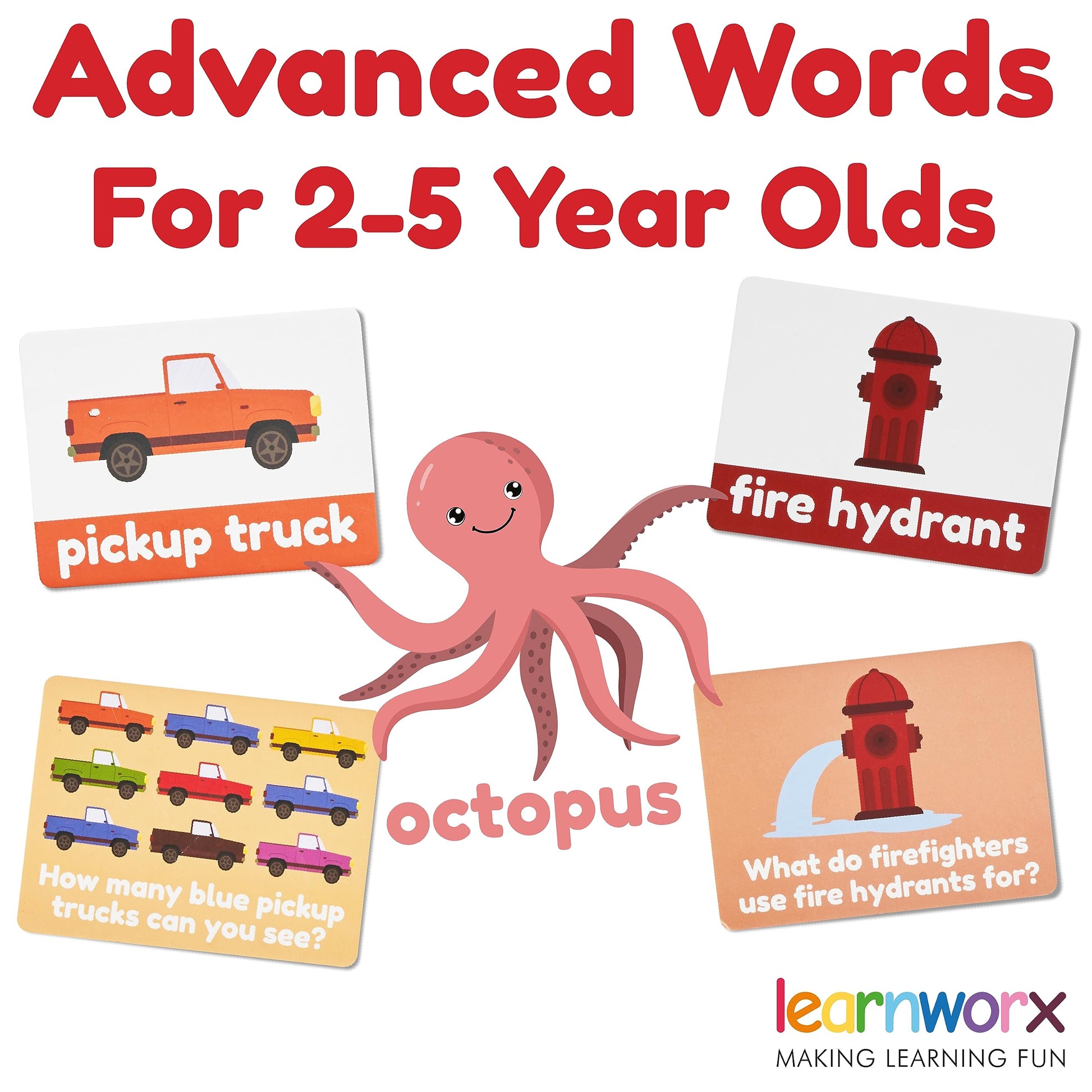 Advanced Flash Cards for Toddlers 3-5 Years - 101 Flashcards - Preschool Flash Cards - Kindergarten Flash Card for Kids - Toddler Learning