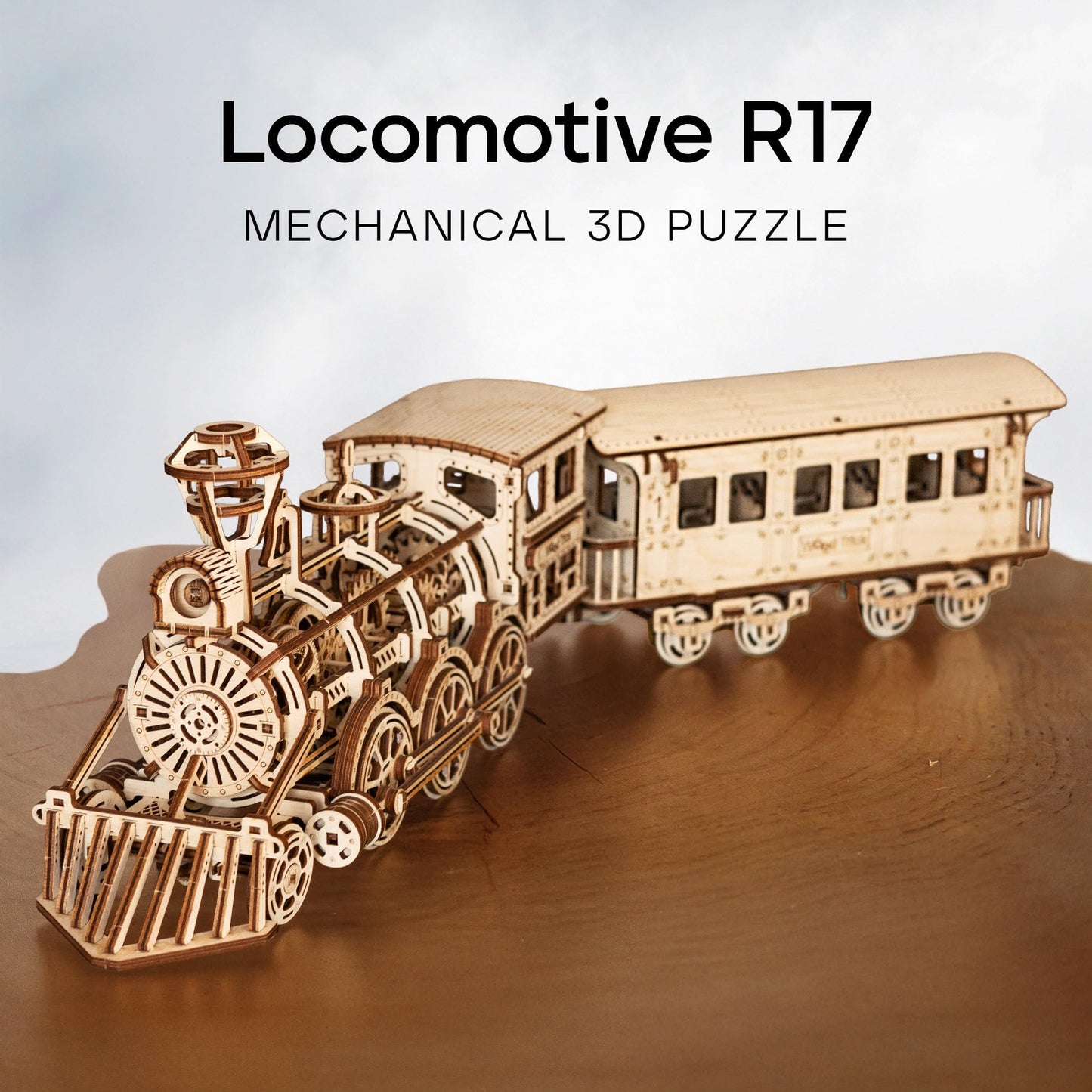 Wood Trick Toy Train Set 3D Wooden Puzzles for Adults to Build