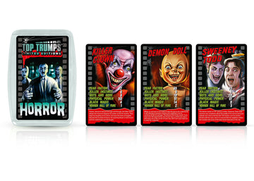 Horror 2020 Top Trumps Card Game w/Glow in The Dark Case