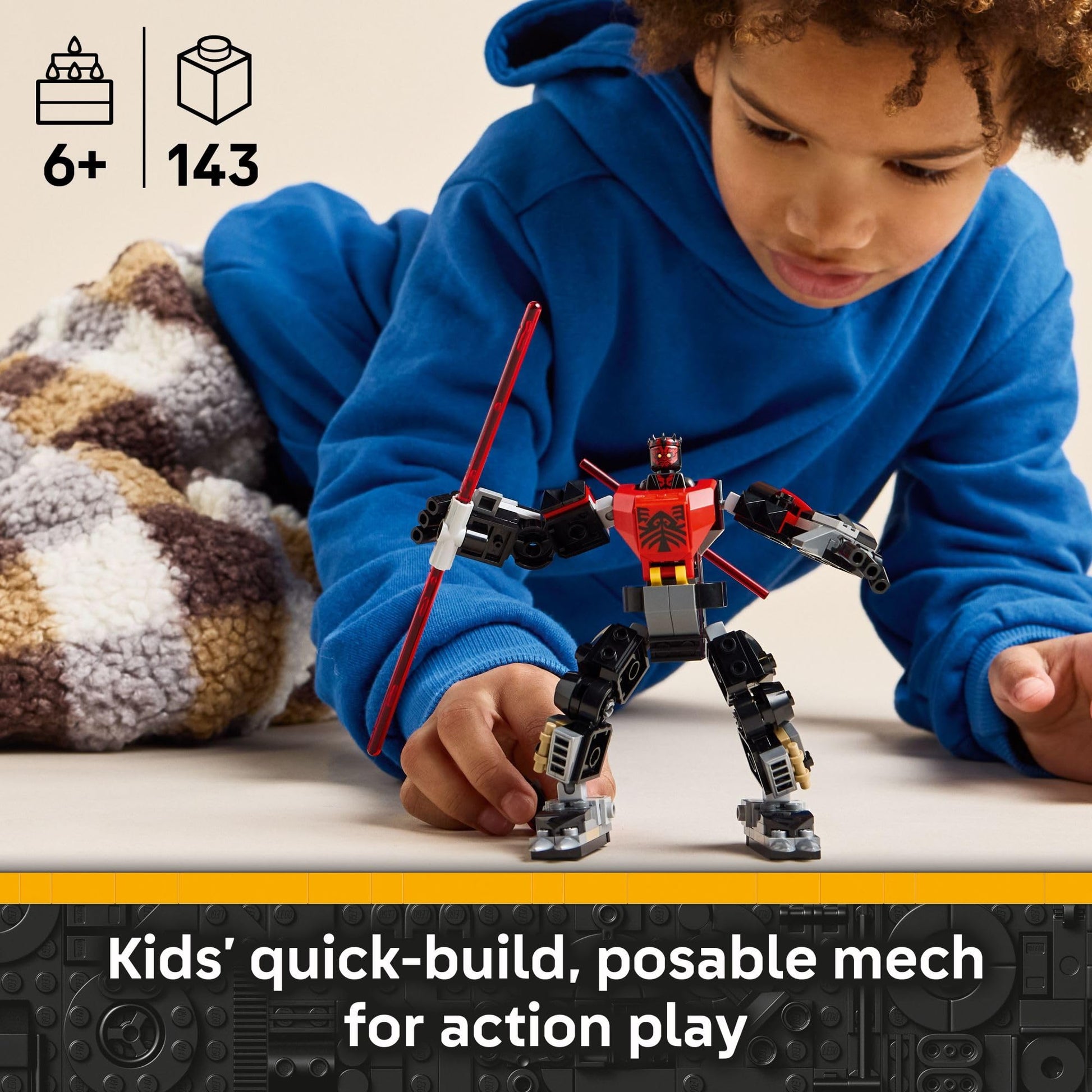 LEGO Star Wars Darth Maul Mech Kids Toy - Building Toy with Pretend Play Lightsaber - Birthday Gift Idea for Boys and Girls, Ages 6+ - Collectible