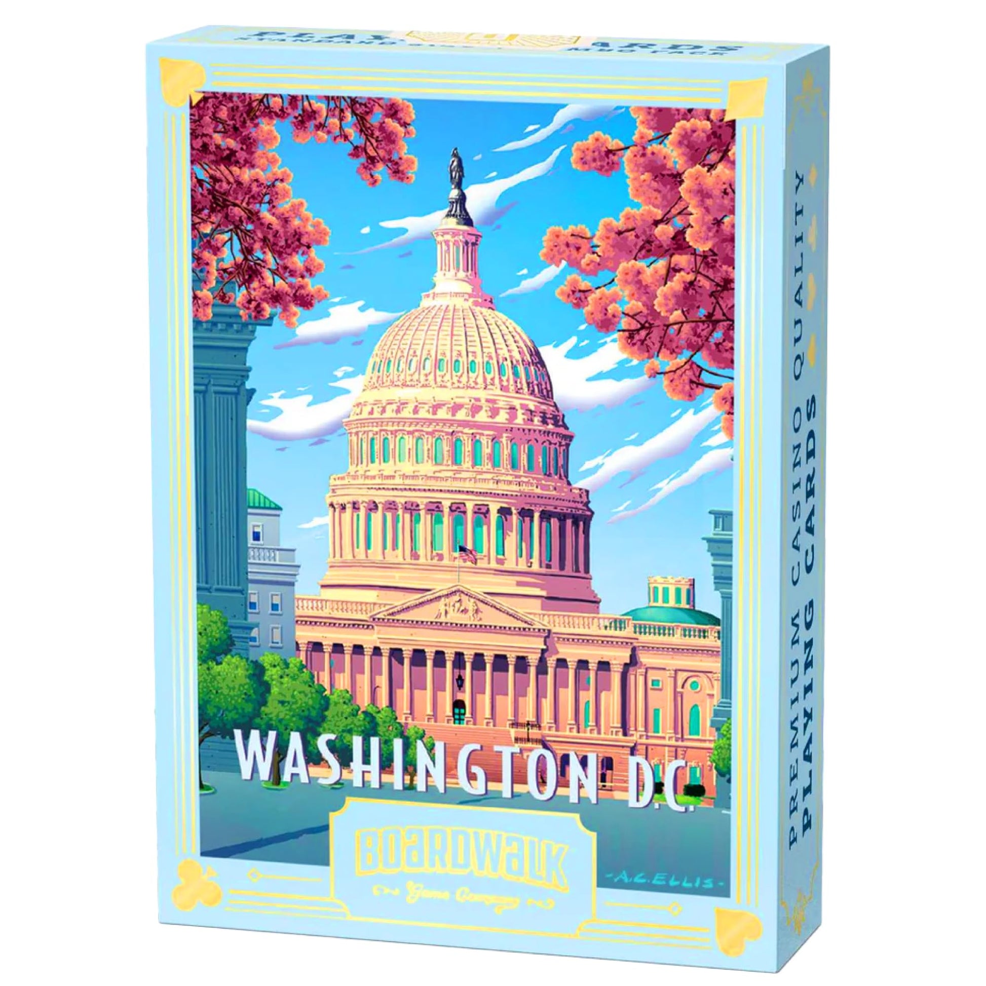 Boardwalk Puzzles Washington D.C., Featherlight Unique Playing Cards, Fun Themed Deck for Home and Travel