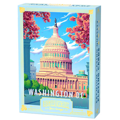 Boardwalk Puzzles Washington D.C., Featherlight Unique Playing Cards, Fun Themed Deck for Home and Travel