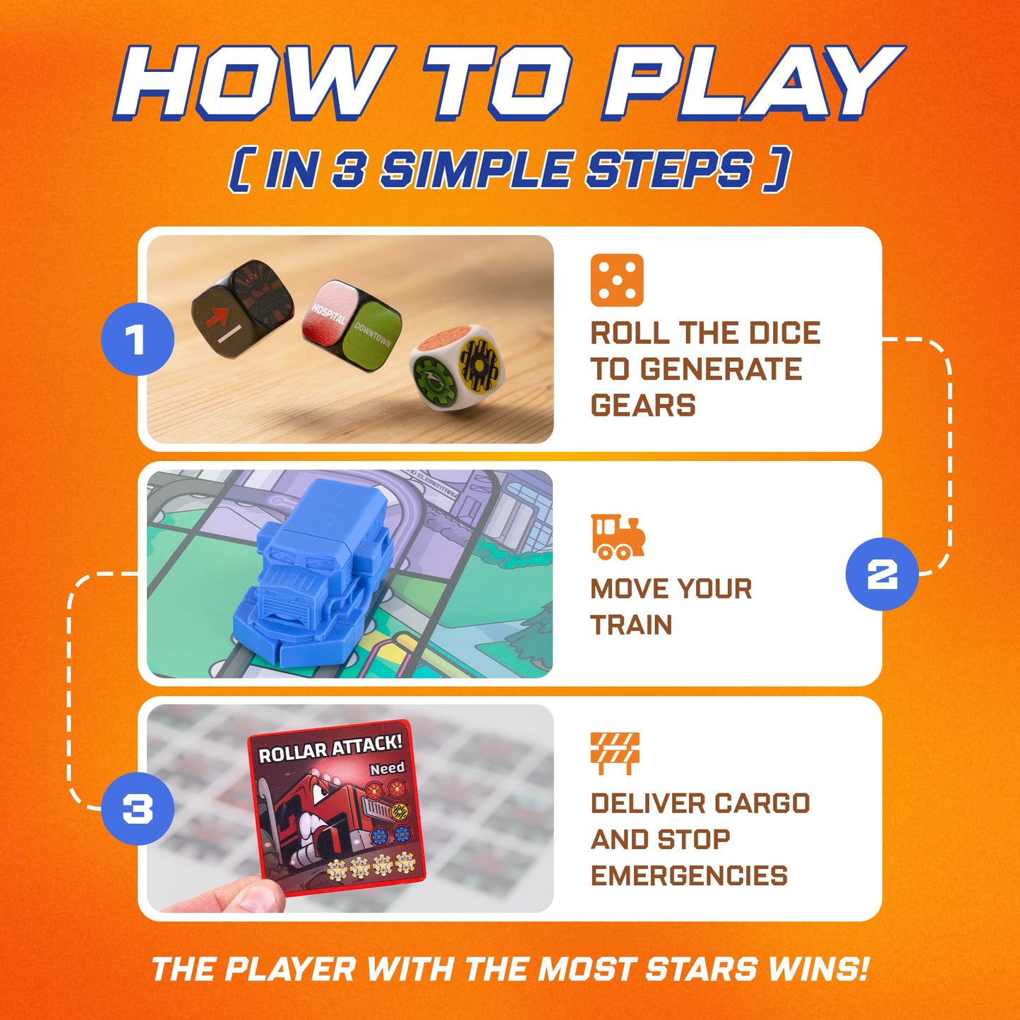 Super Trains: First Ride - Kids Train Board Game (Ages 7-10) | Easy to Learn Family Game | Competitive with Kindness