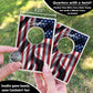 Coinhole Desktop Coin Bouncing Party Game Set | Tabletop Cornhole Board Game | Small Cornhole Travel Game Includes Coins (Pocket Size American Flag)