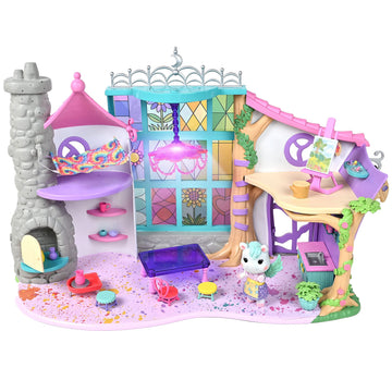 Sunny Days Entertainment Honey Bee Acres Rainbow Ridge Sunburst Art Studio - 50 Furniture Accessories with Exclusive Unicorn Figure | Light Up