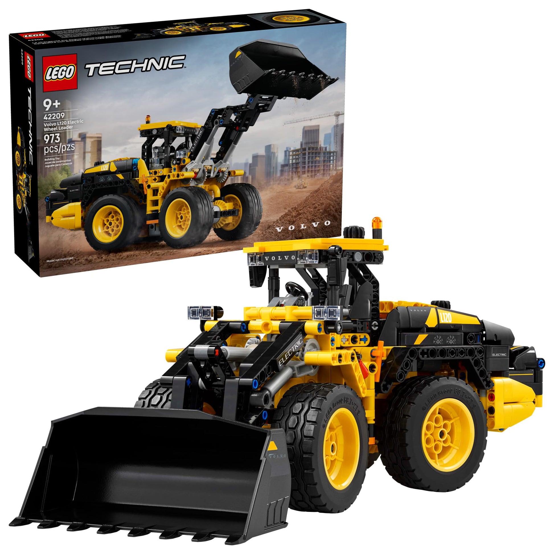 LEGO Technic Volvo L120 Electric Wheel Loader Construction Toy - Pretend Play Building Set - Great Birthday Gift for Boys, Girls, and Kids 9+ Who Love