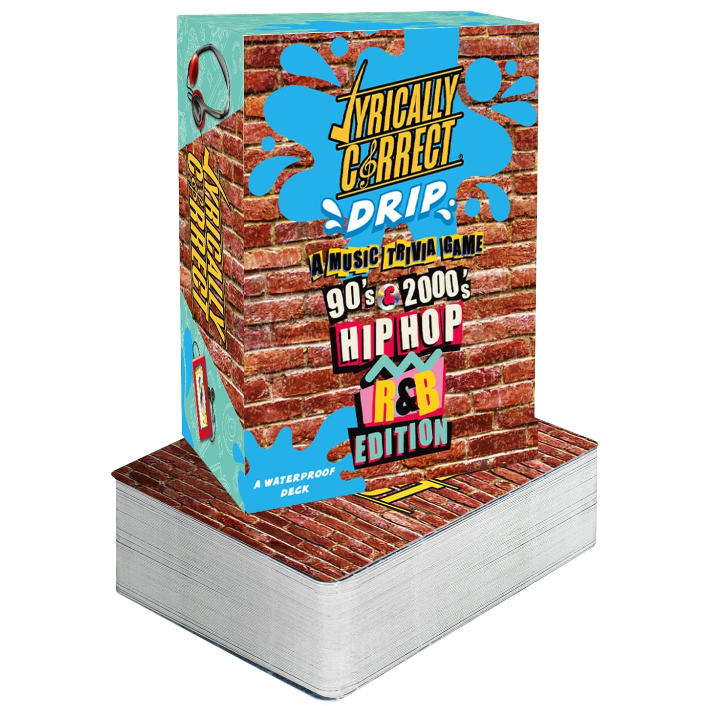 Lyrically Correct Waterproof DRIP ‘90s & 00s Hip-Hop & R&B Edition - Waterproof Music Trivia Card Game for Adults & Families - Pool, Beach & BBQ Party