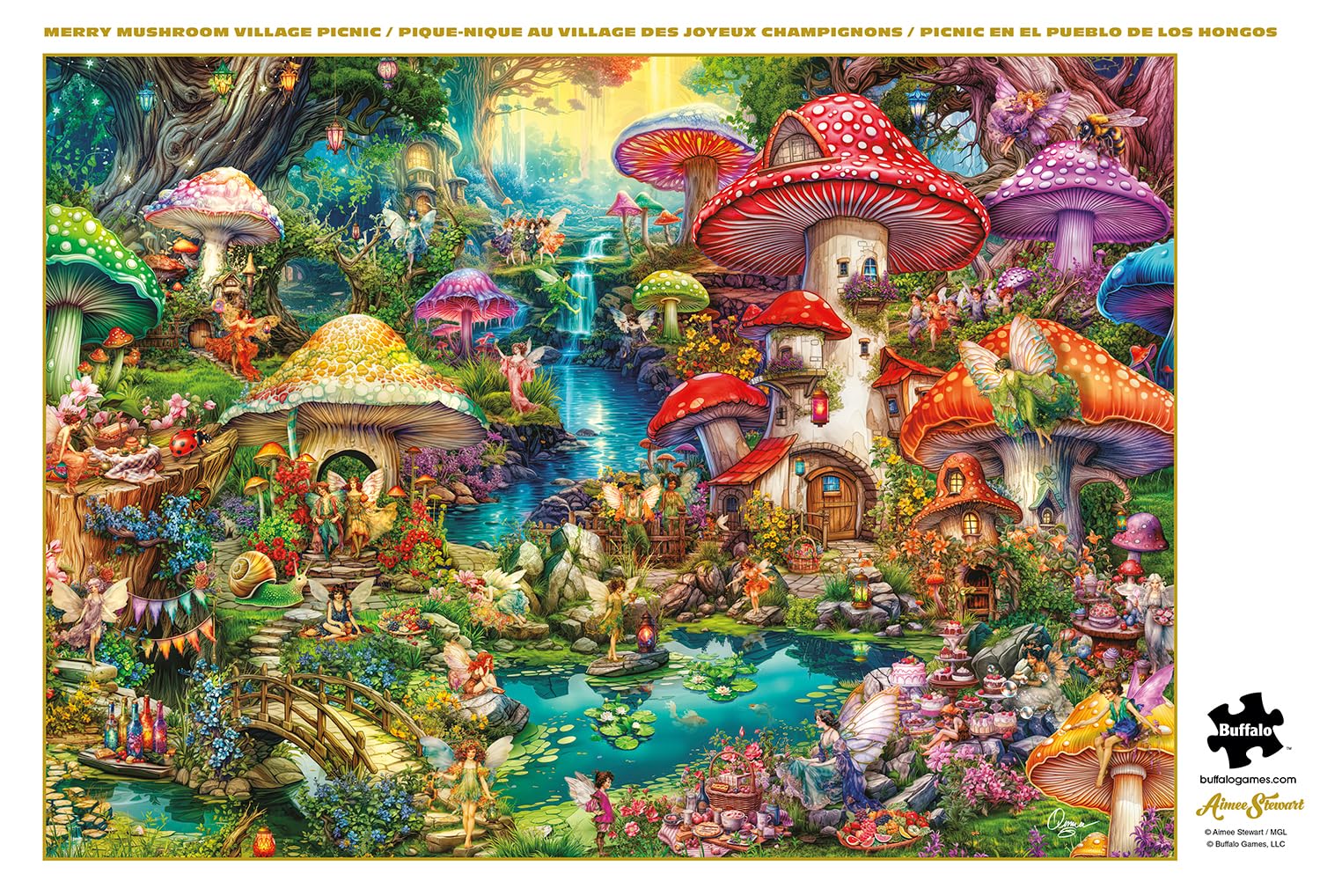 Buffalo Games - Merry Mushroom Village Picnic - 500 Piece Jigsaw Puzzle
