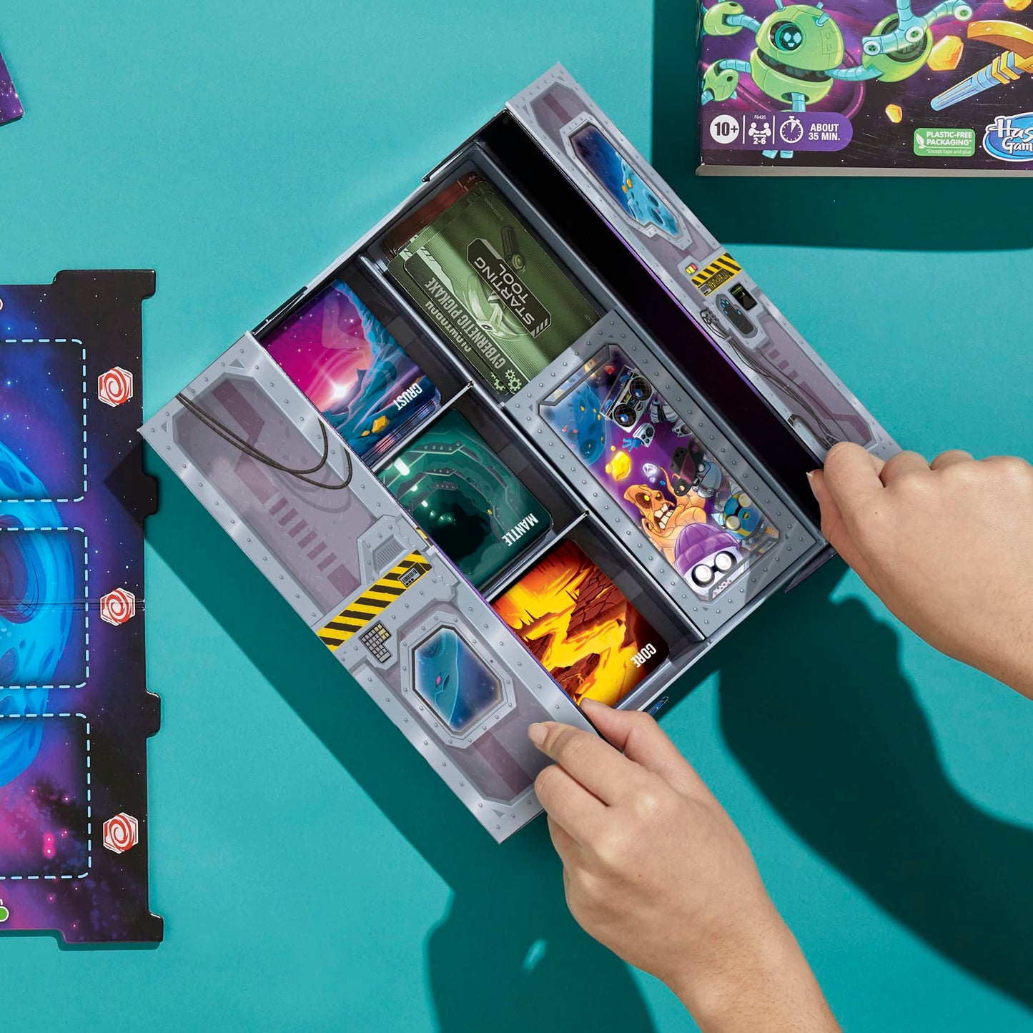Hasbro Gaming Galaxy Goldmine Game, Family Strategy Card Games for Kids Ages 10+, Teens, and Adults, 2-6 Players, Fun Family Card Games