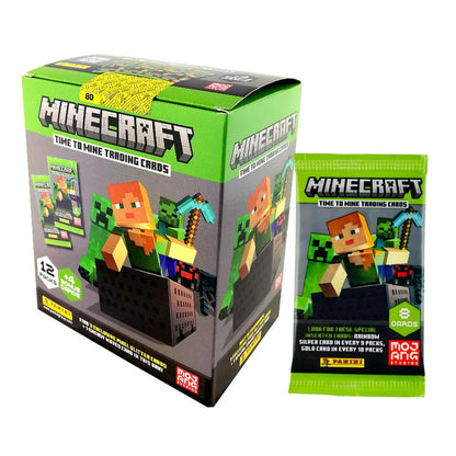 Panini Minecraft Mega Box - Official Trading Cards, 72 Cards per Box, Exclusive Foil Parallels, Rare Inserts, Great Gift for Kids & Gamers