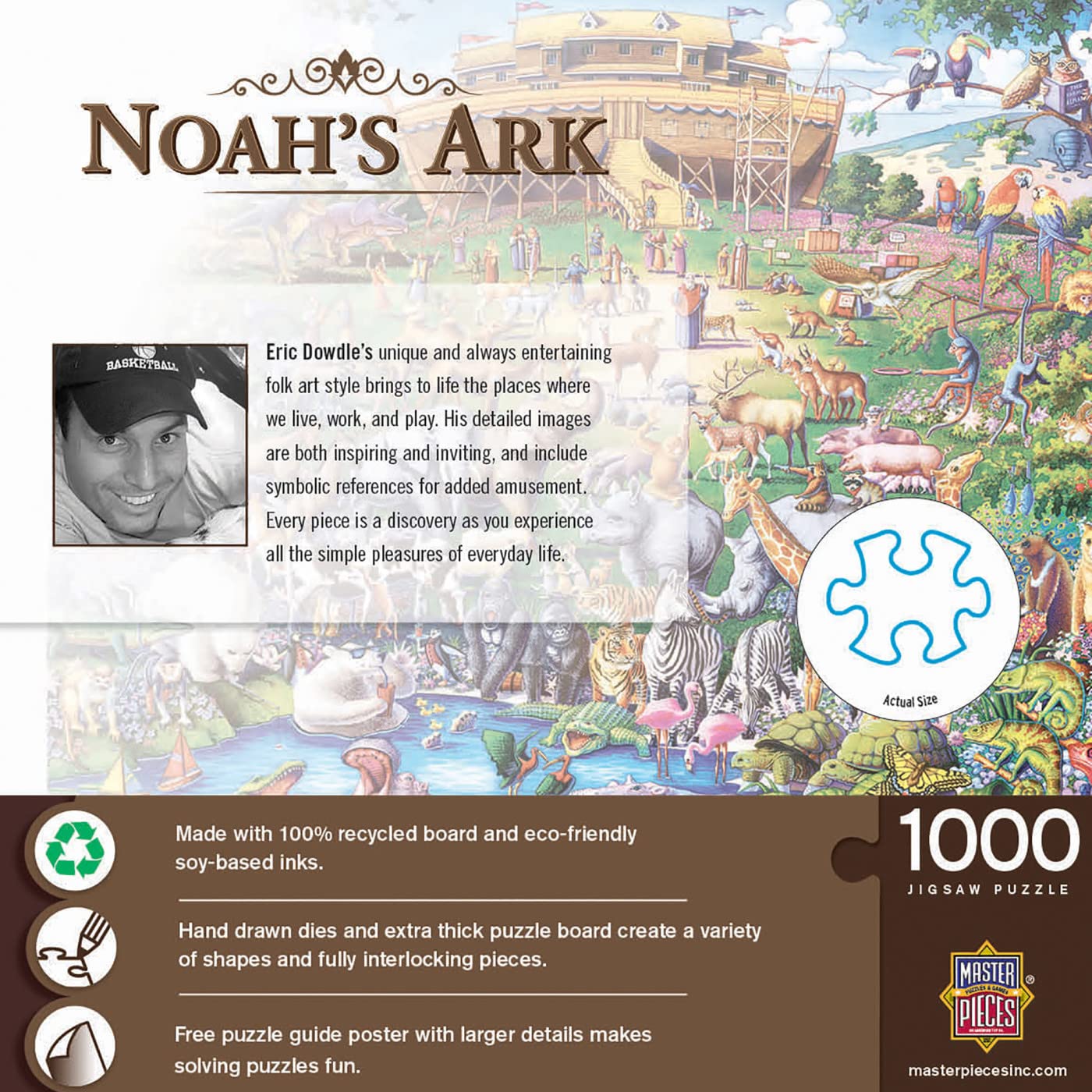 MasterPieces 1000 Piece Jigsaw Puzzle for Adults, Family, Or Youth - Noah's Ark - 19.25"x26.75"