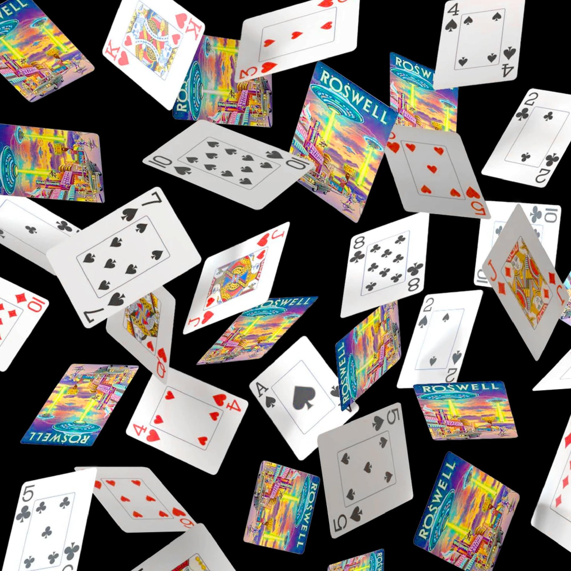 Boardwalk Puzzles Roswell, Featherlight Unique Playing Cards, Fun Themed Deck for Home and Travel