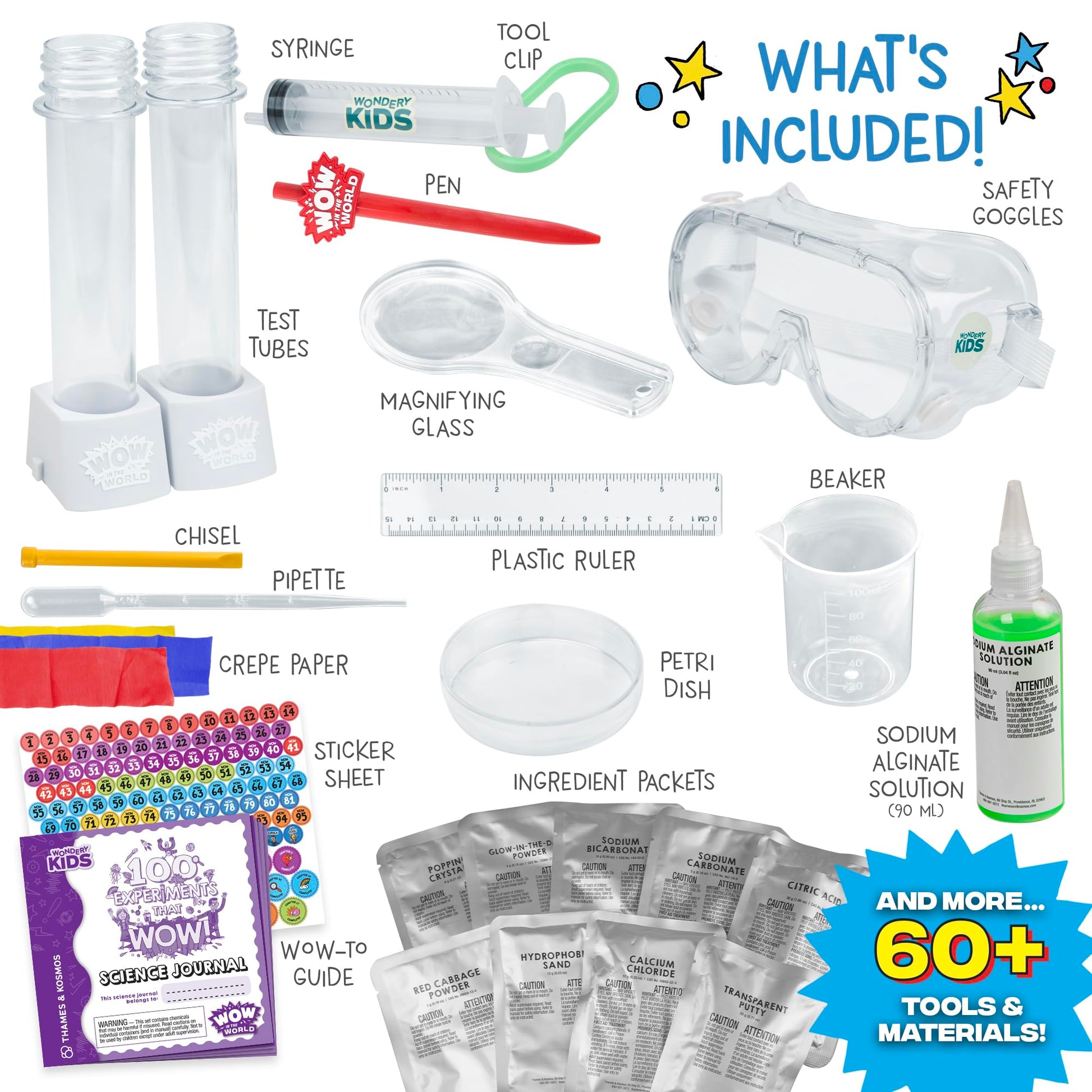 Wow in The World 100 Experiments That Wow Science Kit by Thames & Kosmos, Over 60 Tools & Materials, Unique Chemistry, Physics, Biology & Earth