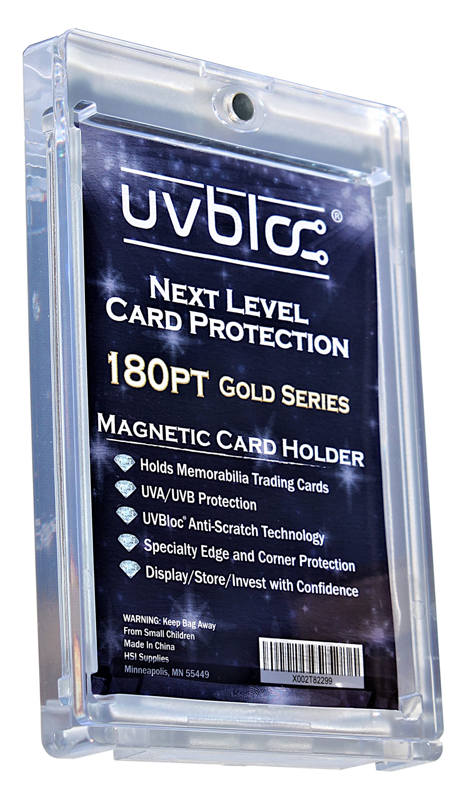 UVBLOC One Touch Card Holder 180pt Magnetic Baseball Jersey Patch Protectors Sleeves Cases for Trading Sports Cards