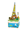 Hands Craft DIY 3D Music Box Wooden Puzzle - Romantic Eiffel Laser Cut Assembly Model Building Kit Brain Teaser Puzzles Educational STEM Toy
