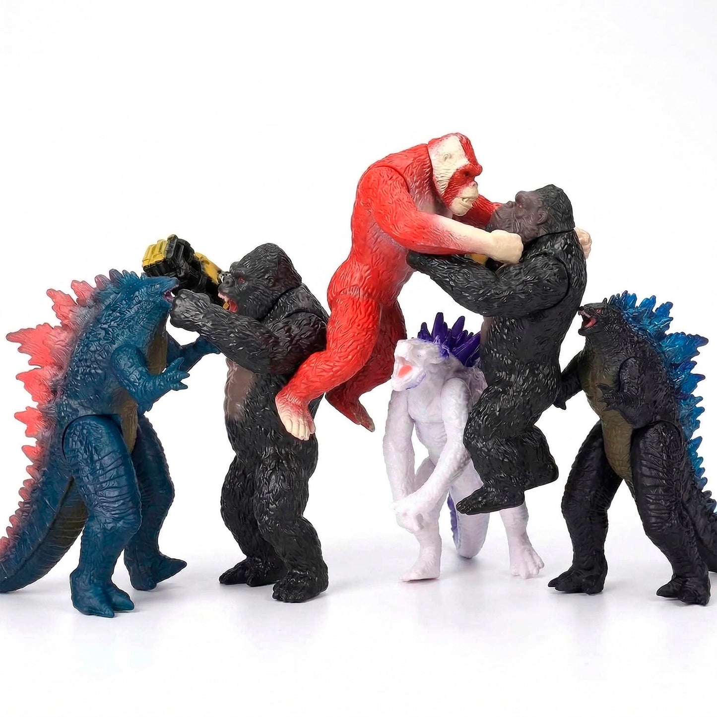 JAYKENIXO 6 Pack Monster Action Figures Set - 5 Inch Dragon Toys with Movable Joints, Detailed Creature Figures for Kids Playset, Party Favors & Gifts
