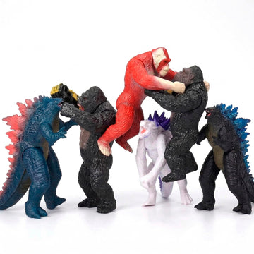 JAYKENIXO 6 Pack Monster Action Figures Set - 5 Inch Dragon Toys with Movable Joints, Detailed Creature Figures for Kids Playset, Party Favors & Gifts