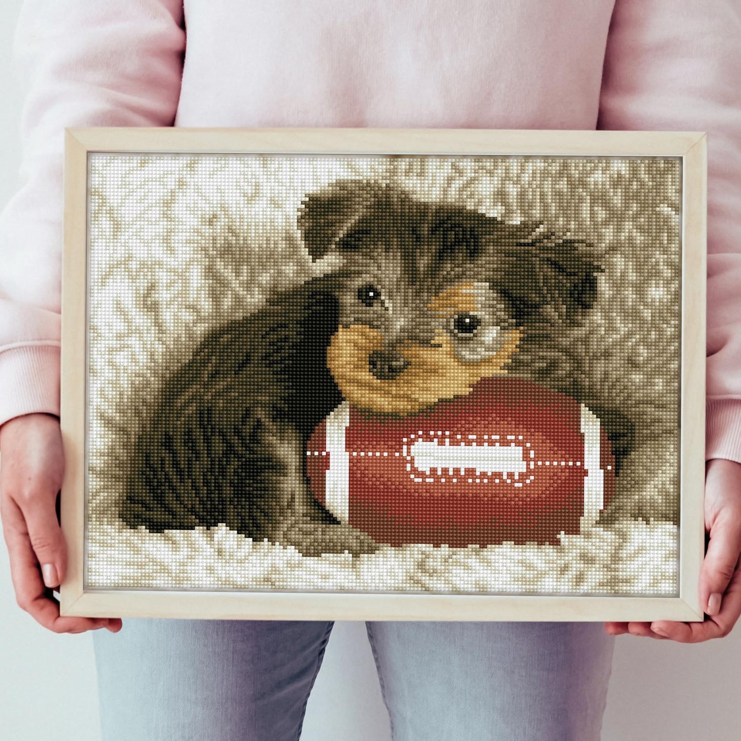 DIAMOND DOTZ Footy Pup Diamond Painting Kits for Adults - Diamond Art Kits a Relaxing Creative Craft Kit with Dotz Gems 12.2x16.1