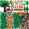 Plants Tree Building Blocks Accessories- Bulk Botanical Parts and Pieces, Flower Leaves Forest Jungle Park Bricks, Animals Farm Grass for Blocks