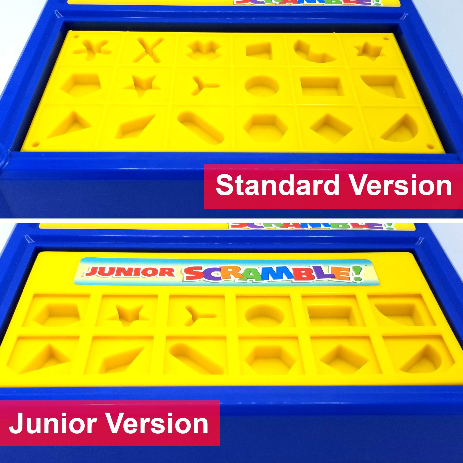 MUKIKIM Scramble - Shape Matching Family Board Game! Sorting Shapes Fast Before The Time is Up & Pieces Pop Out! Play Solo/with Friends. 12-Shape