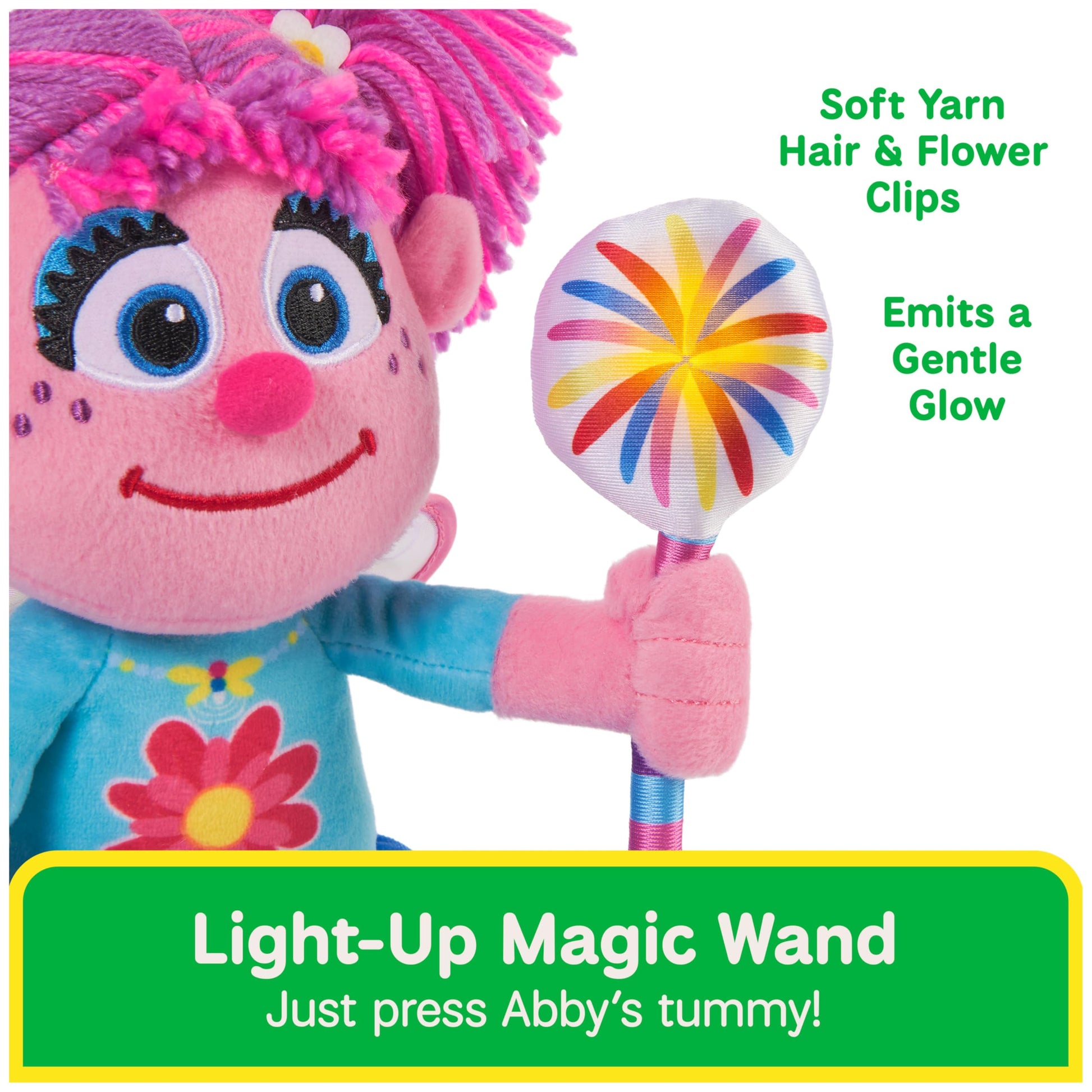 GUND Sesame Street Abby Cadabby 14-Inch Plush Toy with LED Wand for Ages 1+