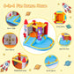 Whubefy Inflatable Bounce House for Kids 3-6, Bouncy House with Ball Pit Pool, Jumping Castle with Blower for Kids,Space Theme Play House 112x98.4 in