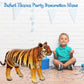 Jet Creations 40" Long Inflatable Tiger Toy, Orange-Yellow with Black Stripes, Realistic Jungle Animal Figure, Home Decor, Photo Prop, Thanksgiving