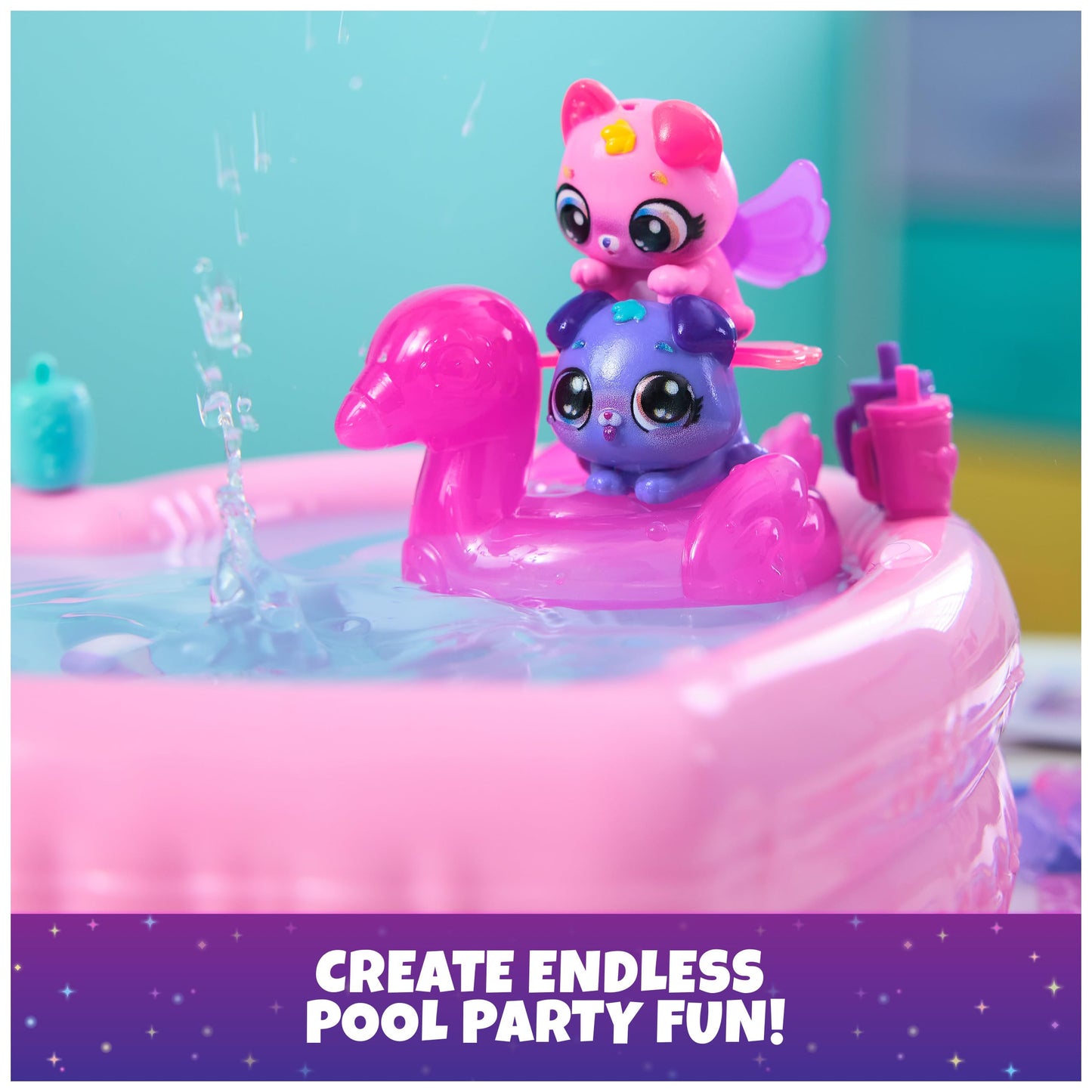 Hatchimals Alive Neon Rainbow Bestie Pool Party, 2 Surprise Eggs, Ages 3+