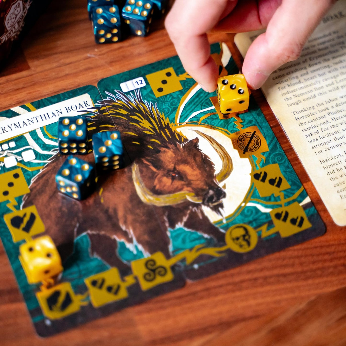 Envy Born Games Hercules and the 12 Labors - Solo Card & Dice Game | Mythology Strategy Adventure | Complete Epic Quests, Battle Monsters & Unlock