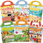 CREATIVETREES 6 Sets Reusable Sticker Book for Toddlers 3-6, Jelly Sticker Books for Toddler, Travel Sticker Activity Toys for Kids 3 4 5 6 Years Old