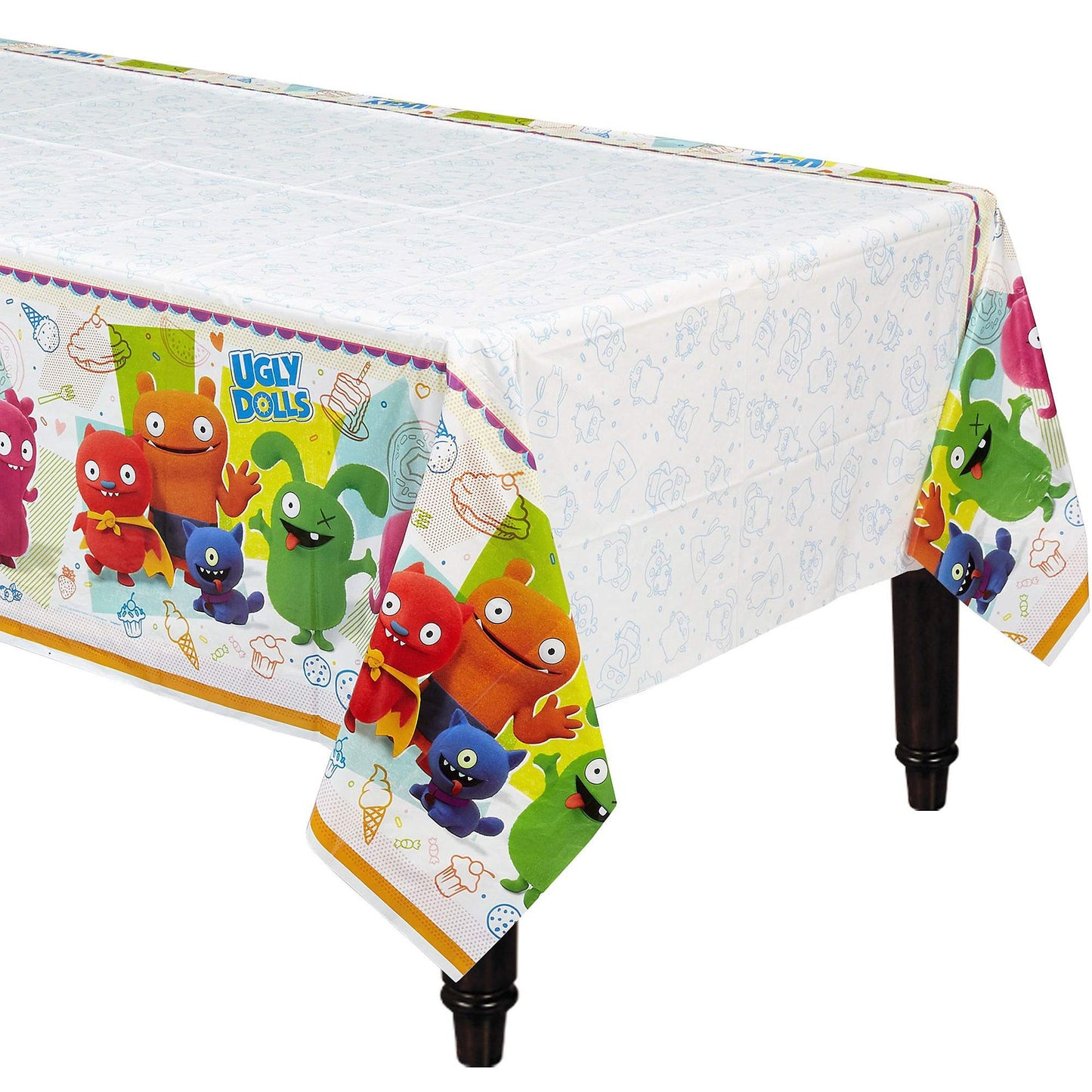 Amscan 572085 UglyDolls Movie Multicolor Plastic Party Table Cover, 54" x 96", 1 piece