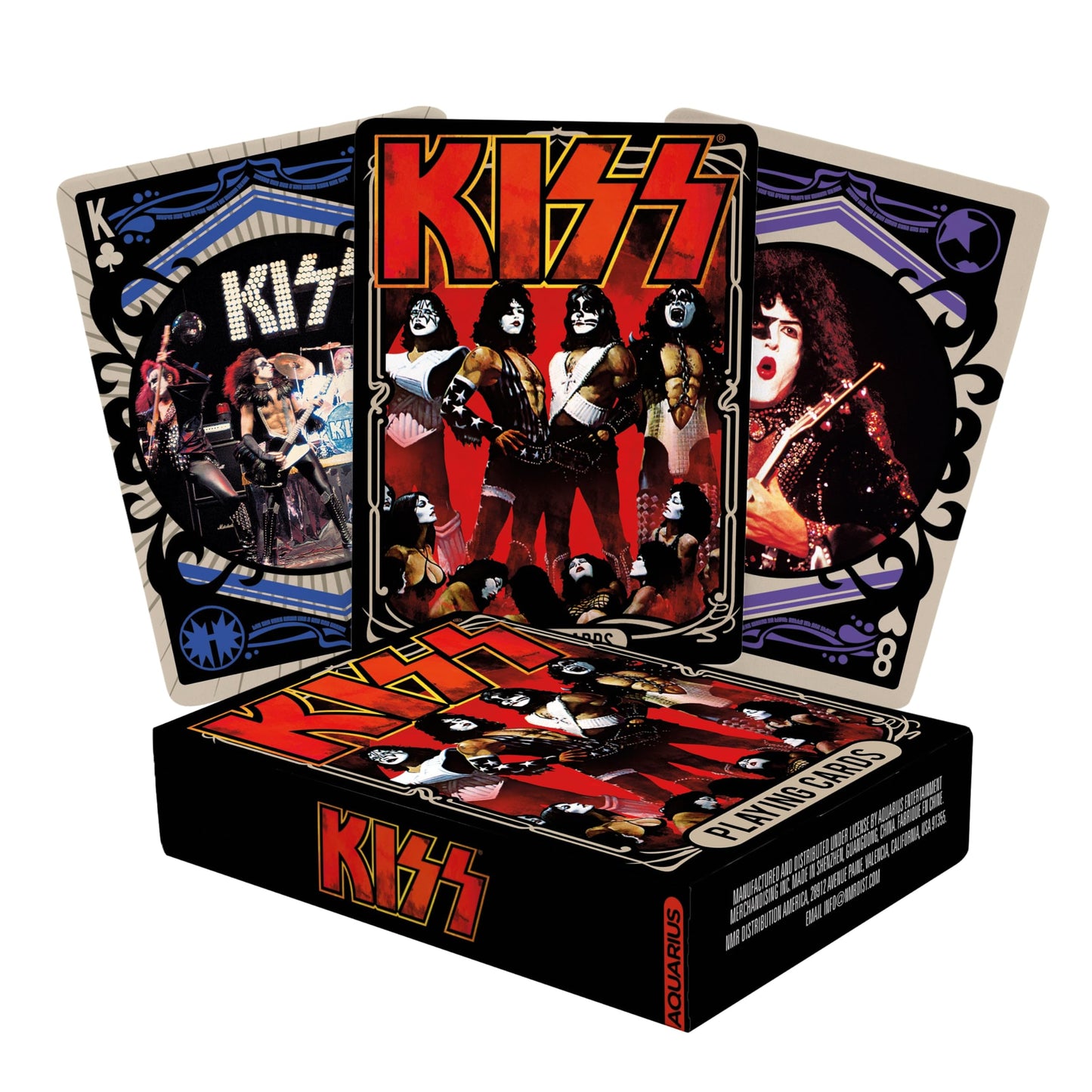 AQUARIUS KISS Playing Cards Standard Size - Themed Novelty Deck with 52 Unique Rock Band Designs - Collectible Merchandise Gift for Teens and Adults