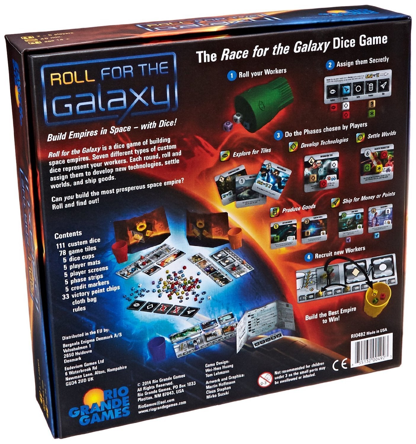 Rio Grande Games Roll for the Galaxy Board Game, Strategy Dice Game for 2-5 Players