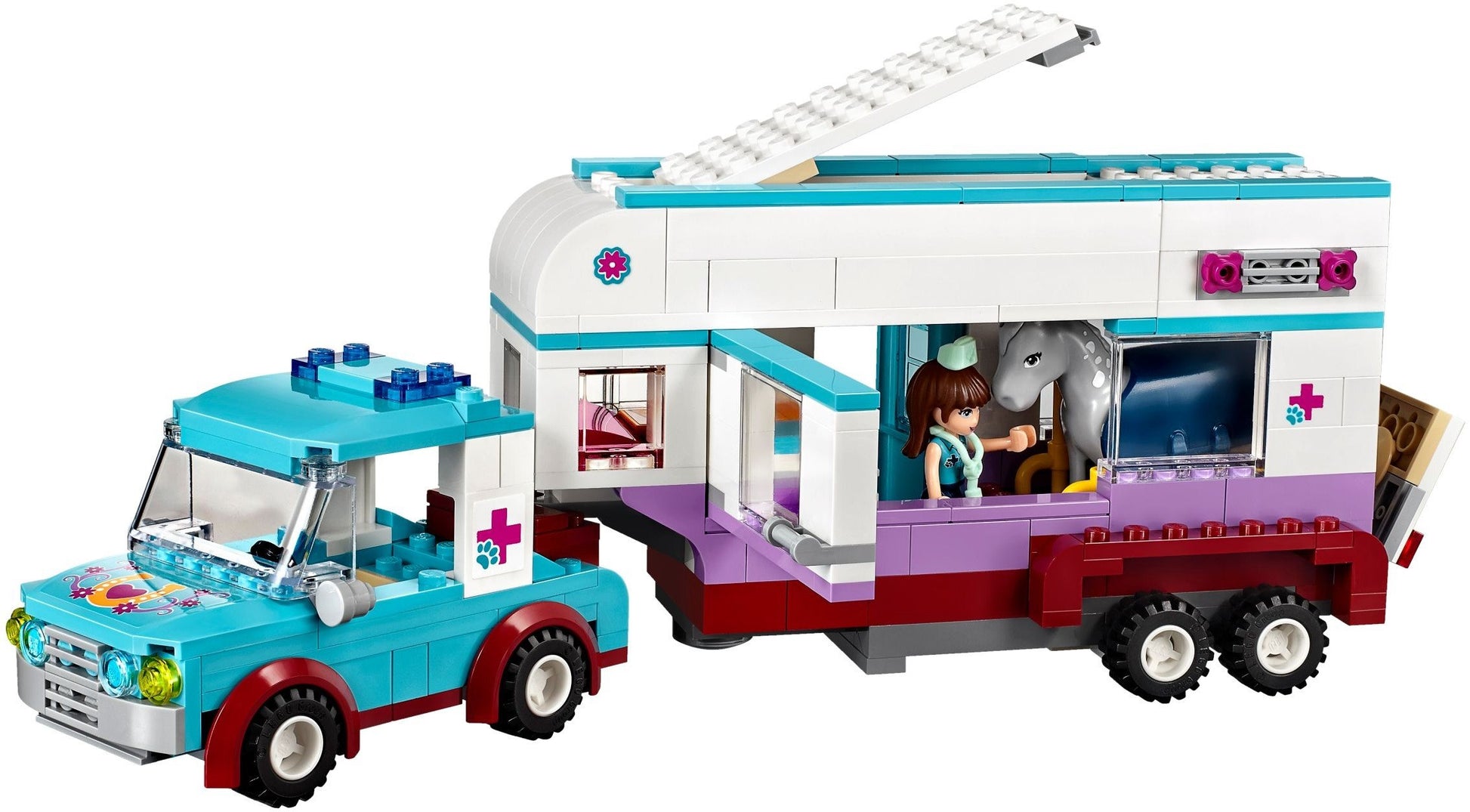 LEGO 41125 Horse Vet Trailer Building Kit, (370 Piece)