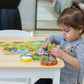 Jasey's Toy Chest Wooden Farm Puzzle & Play Pieces | 9-Piece Chunky Animal Puzzle with Board | Educational Toy for Toddlers Ages 12+ Months