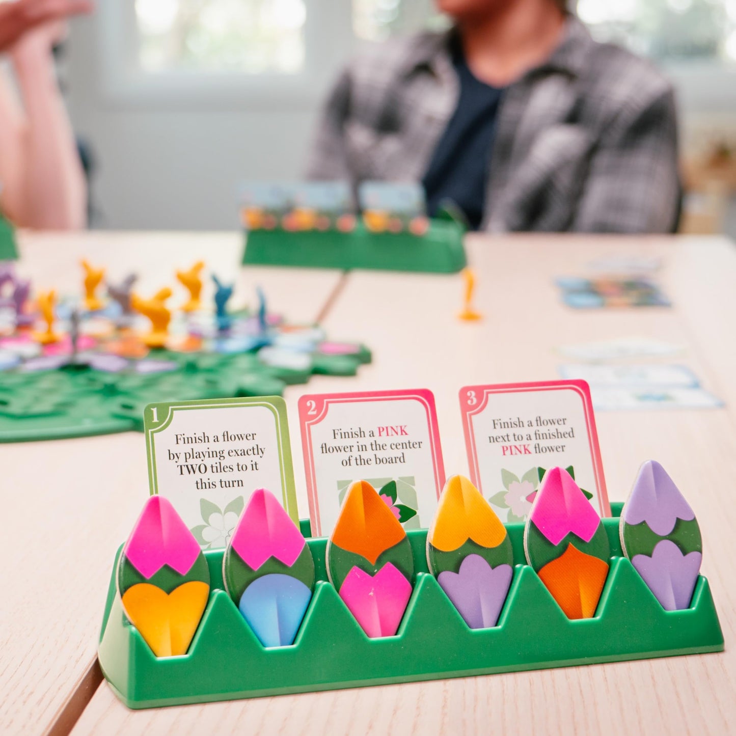 Wild Flowers Family Fun Strategy Game, Grow & Claim Flowers by Placing Tiles & Bumble Bees to Secure Your Blooms Before Others, Complete Garden Cards