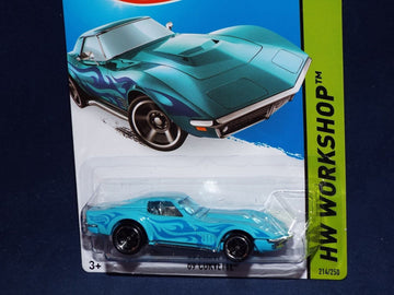 Hot Wheels 2014 Kmart Exclusive Hw Workshop - '69 Corvette (Light Blue)
