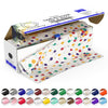 Grandipity Plastic Tablecloth Roll - 54in x 100 Ft. Happy Birthday Plastic Table Cloths Disposable with Cutter Box - Cut to Size Disposable Tablecloth