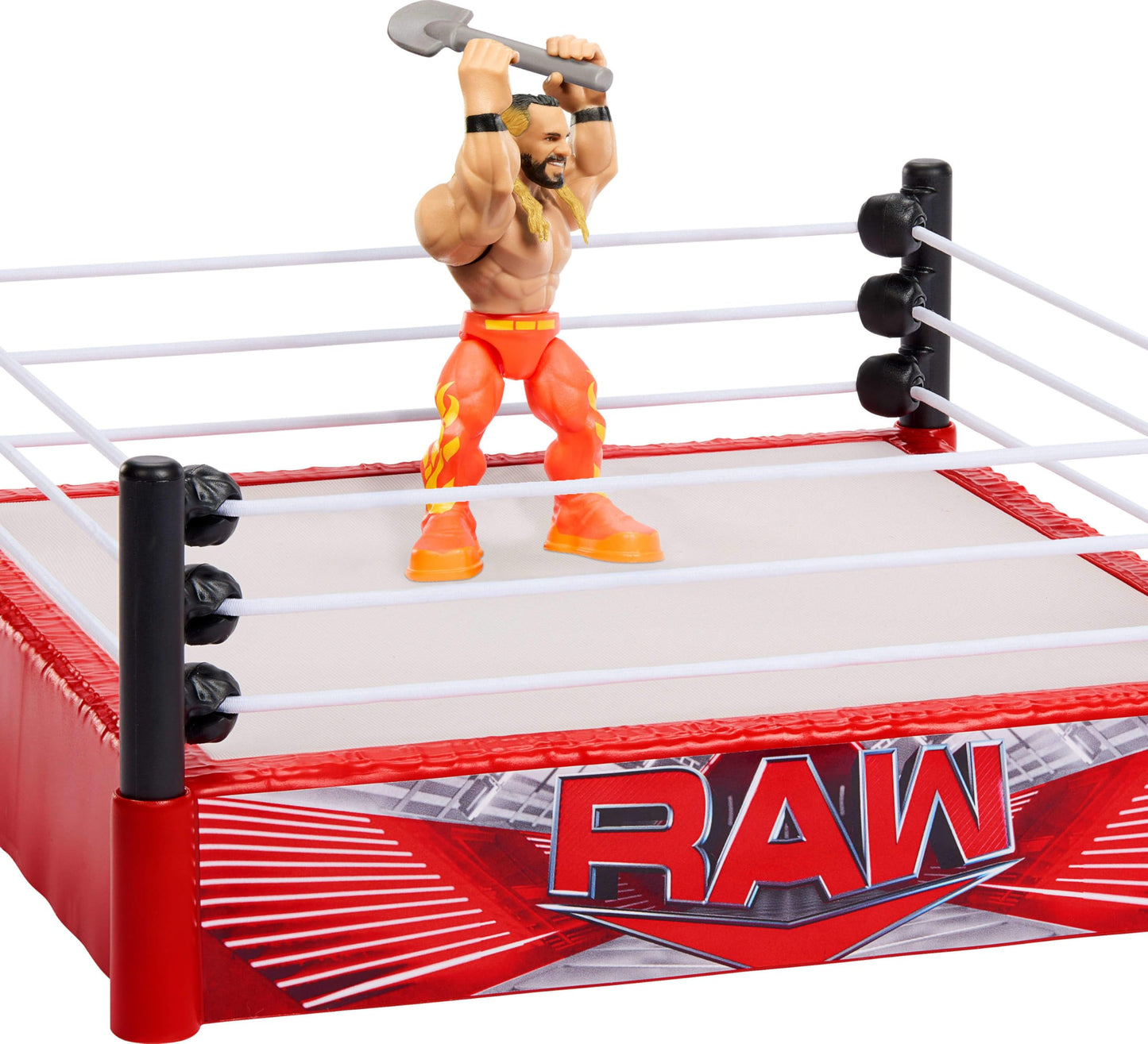 Mattel WWE Knuckle Crunchers Rebound Ring Playset, Includes 2.5-inch Seth Rollins Action Figure with Crunching Joints, Accessories & Flex Mat