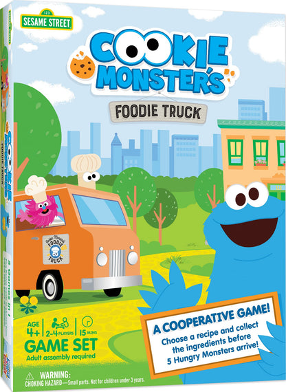 Masterpieces Sesame Street - Cookie Monster Cooperative Game - Fun Family Entertainment for Kids and Adults - Educational, Engaging, and Perfect