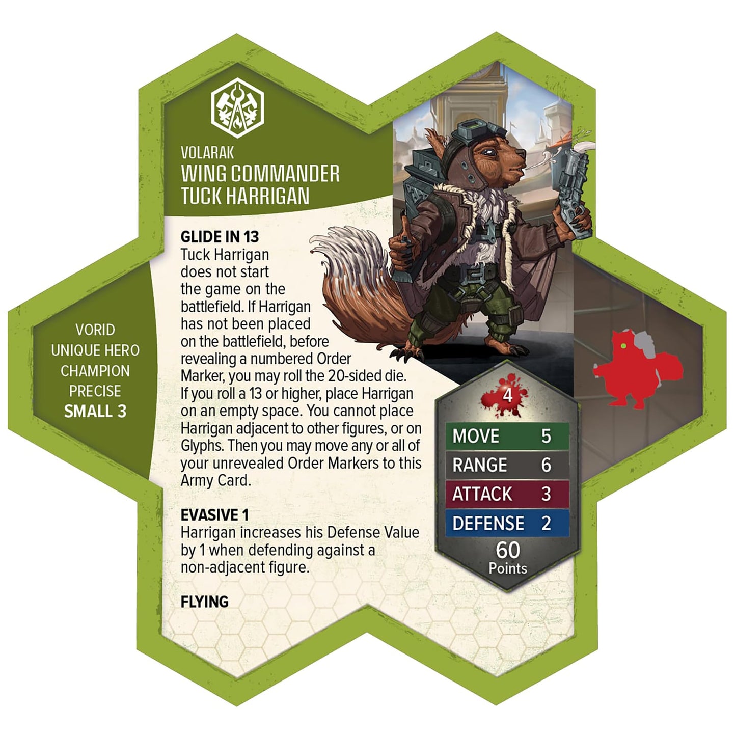 Renegade Game Studios Heroscape Age of Annihilation: Wing Commander Tuck Harrigan & Vorid Glidestrikers Army Expansion Board Game Miniatures