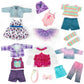 18-Inch American Doll Clothes Accessories - 19Pcs Fashion 18 Inch Doll Outfit Set for Girls Gifts, Includes 3 Dresses, Lounge Suit, Workout & Yoga